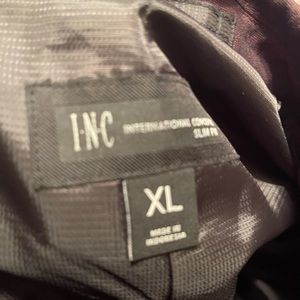 3 piece burgundy INC Suit